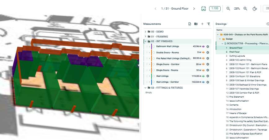 Nezo 2D and 3D takeoff workflows